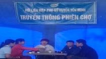 Những buổi truyền thông phiên chợ đã và đang mang lại nhiều tác dụng cho cộng đồng nâng cao ý thức pháp luật (Ảnh: Cổng thông tin điện tử huyện Yên Minh)