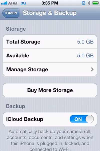 Bạn có thể thiết lập tự động sao lưu dữ liệu của các thiết bị iOS trên iCloud bằng cách vào Settings > iCloud > Storage & Backup rồi chuyển sang chế độ iCloud Backup.