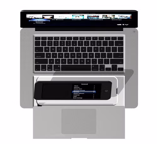 Tuy nhiên, nhà thiết kế Enrico Penello còn muốn nhiều hơn thế khi giới thiệu MacBook Pro với thiết bị điều khiển iRemote, nằm phía dưới chỗ đặt cổ tay và touchpad cảm ứng. Bằng sóng Wi-Fi hay Bluetooth, bạn toàn quyền chỉ huy máy tính trong lúc nghe nhạc, xem phim... rất linh hoạt. Tuy nhiên, nhà thiết kế Enrico Penello còn muốn nhiều hơn thế khi giới thiệu MacBook Pro với thiết bị điều khiển iRemote, nằm phía dưới chỗ đặt cổ tay và touchpad cảm ứng. Bằng sóng Wi-Fi hay Bluetooth, bạn toàn quyền chỉ huy máy tính trong lúc nghe nhạc, xem phim... rất linh hoạt.