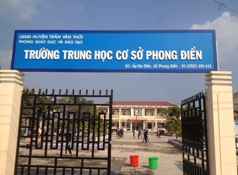 Trường trung học cơ sở Phong Điền, Cà Mau (ảnh: website Phòng Giáo dục Trần Văn Thời)