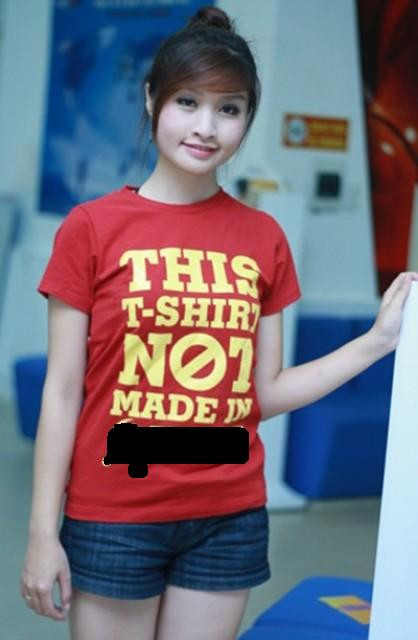 "Đây là áo phông không phải hàng nhái.... - khẳng định thương hiệu sản xuất?