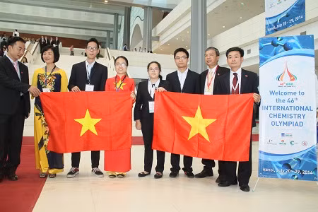 Đội tuyển Olympic Hóa học Việt Nam giành 2 huy chương vàng tại kỳ thi này. Ảnh: Dân trí.