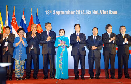 Thủ tướng cùng Bộ trưởng Y tế các nước Asean.