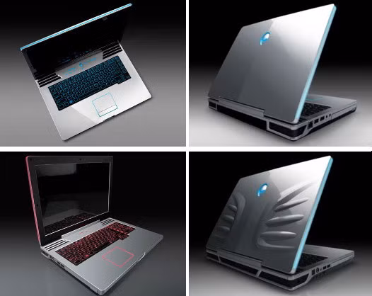 Alienware Area 51: Đối với những người yêu thích game trên PC, laptop này quá tối tân và có lẽ hơi lãng phí nếu chỉ dùng chơi game đơn thuần. Không chỉ có ngoại hình cá tính và bóng bẩy, Alienware Area 51 còn được trang bị chip Intel Core 2 Extreme cùng khả năng xử lý đồ họa cực mạnh qua sự kết hợp của công nghệ SLI với 2 card đồ họa 1 GB NVIDIA GeForce 8800M GTX (512MB mỗi card). Máy có giá khoảng 5000 USD