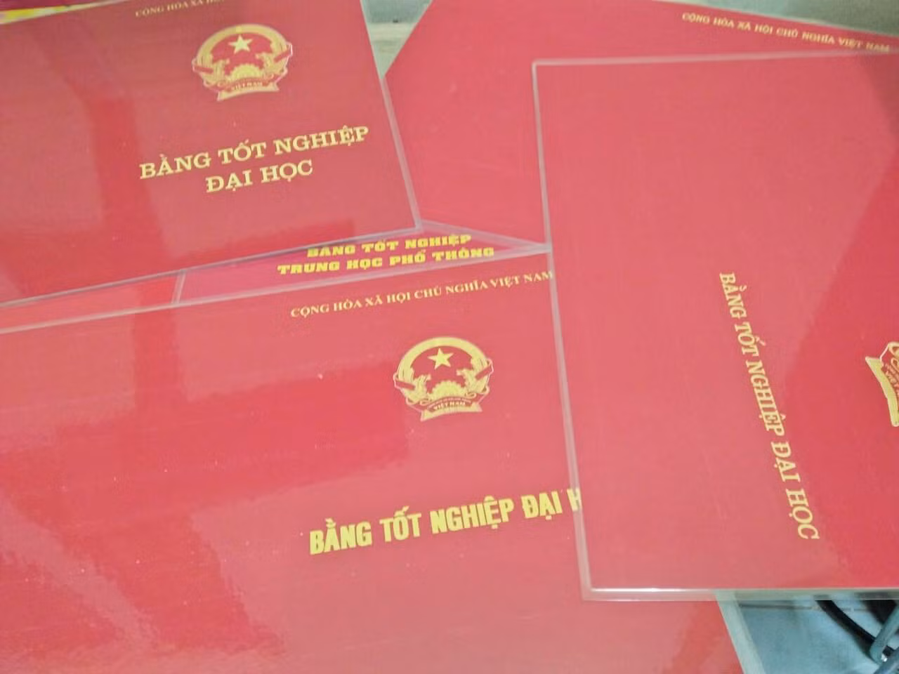 Những tấm bằng đại học giả như thế này vẫn lưu hành trong xã hội rất khó bị phát hiện (Ảnh: Vũ Ninh)