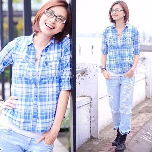 Cũng có lúc người đẹp lại diện style bụi bặm thế này