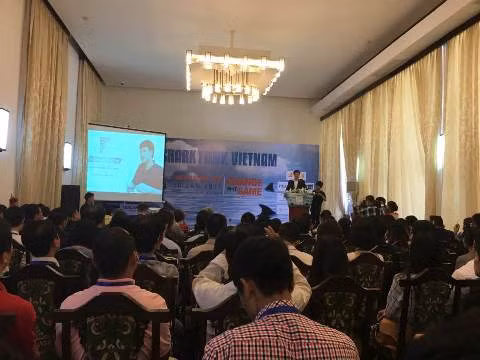 Buổi giới thiệu về chương trình truyền hình thực tế Shark Tank ở TP.Hồ Chí Minh (ảnh: P.L)