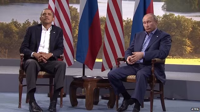 Tổng thống Mỹ Obama và Tổng thống Nga Putin tại hội nghị G8