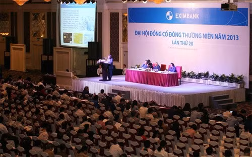 Đại hội đồng cổ đông thường niên 2013 của Eximbank - Ảnh: ĐT.