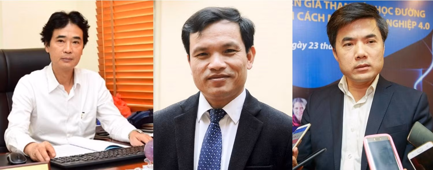 Bộ trưởng Bộ Giáo dục và Đào tạo Nguyễn Kim Sơn đã điều động, bổ nhiệm nhân sự cấp cục, vụ ở 3 vị trí. Từ trái qua phải là các ông Phạm Hùng Anh, Mai Văn Trinh và Bùi Văn Linh.