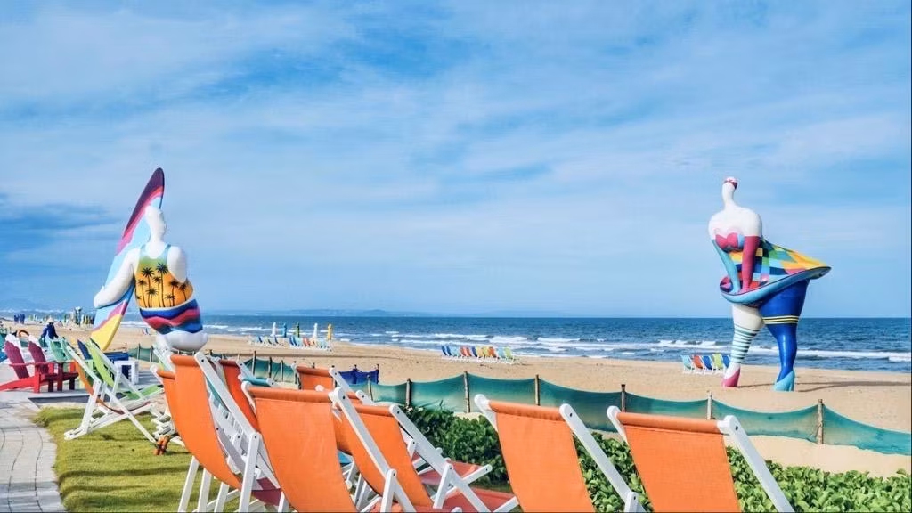 Công viên biển Bikini Beach 16 ha ngày càng sôi động với loạt icon độc đáo, thu hút du khách. Ảnh thực tế dự án tháng 05/2021. Công viên biển Bikini Beach 16 ha ngày càng sôi động với loạt icon độc đáo, thu hút du khách. Ảnh thực tế dự án tháng 05/2021.