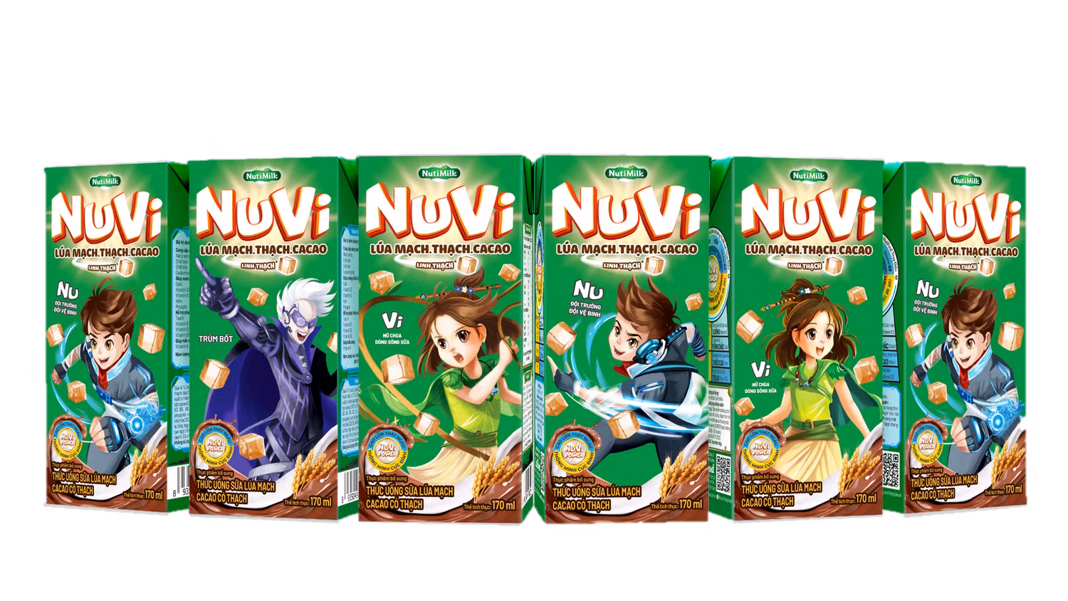 Sữa lúa mạch thạch ca cao NuVi thơm ngon và bổ dưỡng cho bé