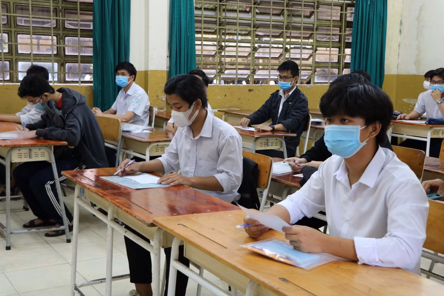 Thí sinh dự thi tốt nghiệp trung học phổ thông đợt 1 năm 2021. (Ảnh minh hoạ: Baobinhduong.vn)