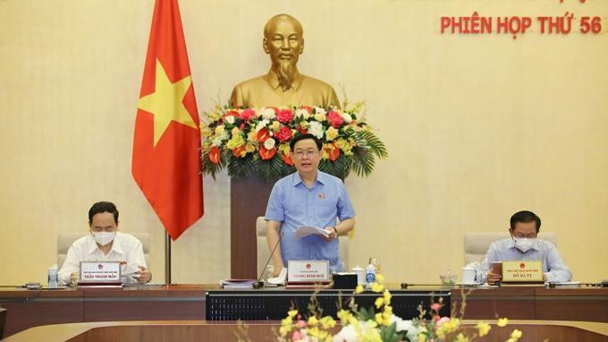 Chủ tịch Quốc hội Vương Đình Huệ phát biểu tại phiên họp. Ảnh: QK/Dangcongsan.vn Chủ tịch Quốc hội Vương Đình Huệ phát biểu tại phiên họp. Ảnh: QK/Dangcongsan.vn
