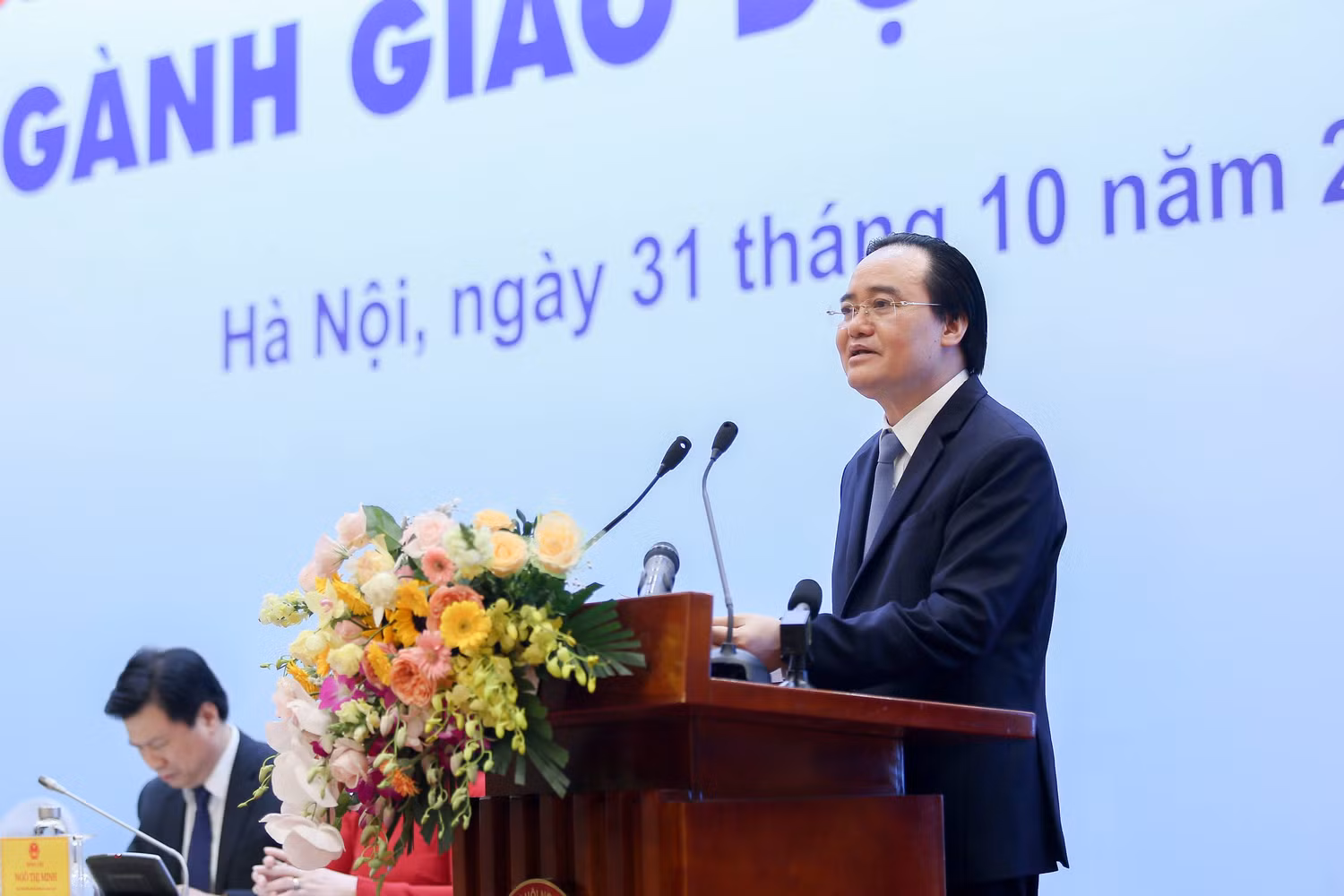 Bộ trưởng Phùng Xuân Nhạ phát biểu tại hội nghị (ảnh: Bộ Giáo dục và Đào tạo) Bộ trưởng Phùng Xuân Nhạ phát biểu tại hội nghị (ảnh: Bộ Giáo dục và Đào tạo)