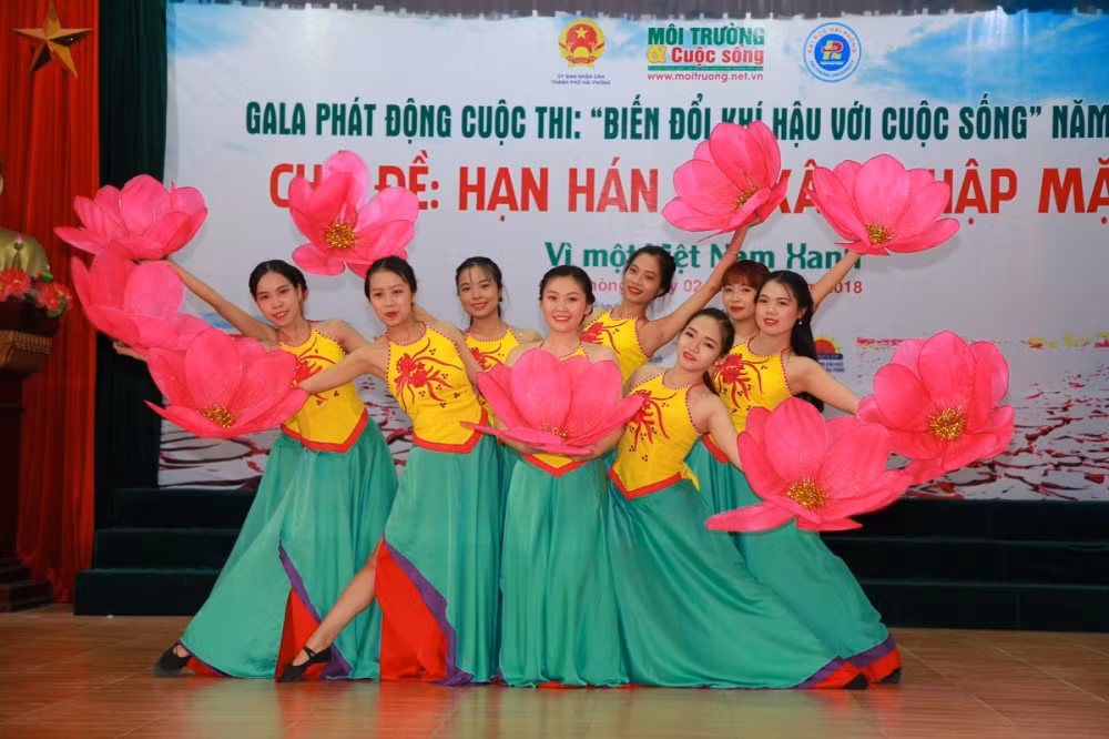 Lễ phát động cuộc thi "Biến đổi khí hậu với cuộc sống" năm 2018 tại Hải Phòng. (Ảnh: CTV)