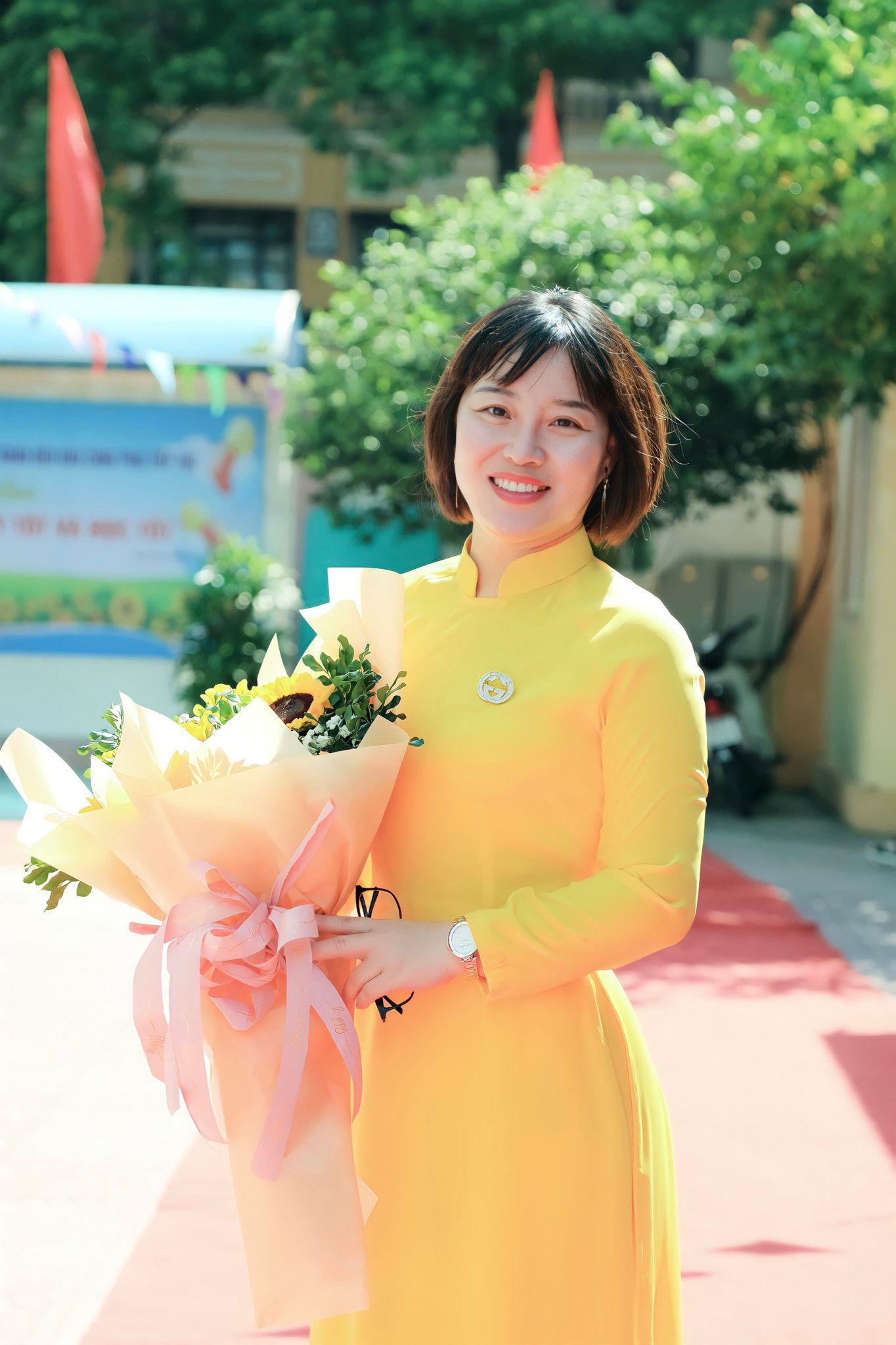 Cô giáo Hứa Thanh Mai - Phó hiệu trưởng Trường Trung học cơ sở Ngô Quyền, Hải Phòng (Ảnh: NVCC)