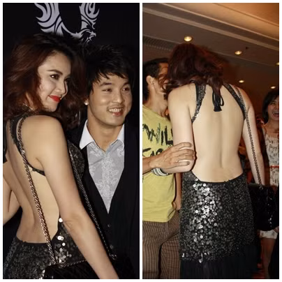 Trang Nhung quá gợi cảm trong chiếc đầm sequin đen và khoảng lưng "mướt mắt".