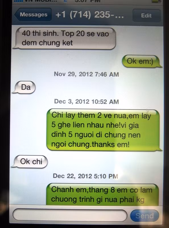 Câu trả lời về mức độ "hoành tráng" của cuộc thi Hoa hậu Phu nhân Người Việt Thế giới: "Có 40 thí sinh. Top 20 sẽ vào chung kết". Thực tế theo chị Diễm Kyly chỉ có 17 thí sinh tham dự và 3 thí sinh đã chán nản bỏ cuộc giữa chừng vì nghe tin Ban tổ chức có sự mua, bán giải tại cuộc thi này. Câu trả lời về mức độ "hoành tráng" của cuộc thi Hoa hậu Phu nhân Người Việt Thế giới: "Có 40 thí sinh. Top 20 sẽ vào chung kết". Thực tế theo chị Diễm Kyly chỉ có 17 thí sinh tham dự và 3 thí sinh đã chán nản bỏ cuộc giữa chừng vì nghe tin Ban tổ chức có sự mua, bán giải tại cuộc thi này.