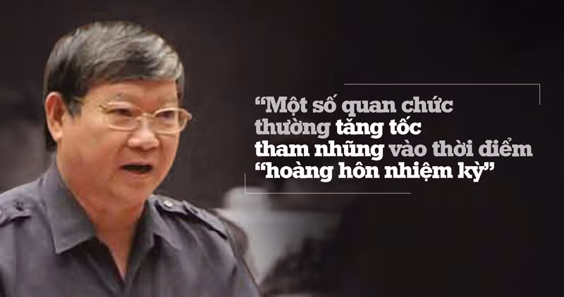 Trong phiên chất vấn Đại biếu Quốc hội K.XIII, Đại biểu Lê Như Tiến nhắc lại cụm từ "hoàng hôn nhiệm kì" (Ảnh: danviet.vn).