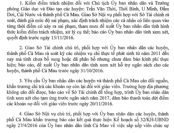 Công văn chỉ đạo từ Chủ tịch Ủy ban Nhân dân tỉnh Cà Mau. Công văn chỉ đạo từ Chủ tịch Ủy ban Nhân dân tỉnh Cà Mau.
