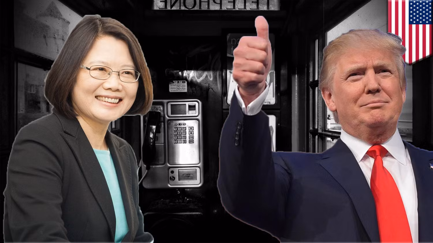 Nhà lãnh đạo Đài Loan Thái Anh Văn và Tổng thống Mỹ Donald Trump, ảnh minh họa: Youtube.