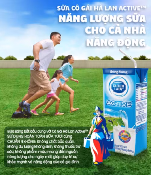 Sữa tươi Cô Gái Hà Lan Active.