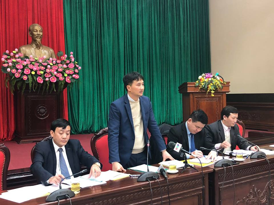 Phó Giám đốc Sở Du lịch Hà Nội Nguyễn Anh Dũng trả lời các câu hỏi tại cuộc giao ban báo chí. Ảnh: Đ.T Phó Giám đốc Sở Du lịch Hà Nội Nguyễn Anh Dũng trả lời các câu hỏi tại cuộc giao ban báo chí. Ảnh: Đ.T