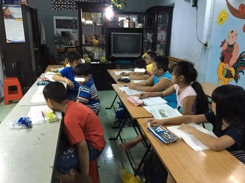 Địa điểm dạy thêm cho học sinh tiểu học của một giáo viên ở quận 11 bị ghi nhận (ảnh: P.L)