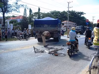 Hiện trường vụ tai nạn.