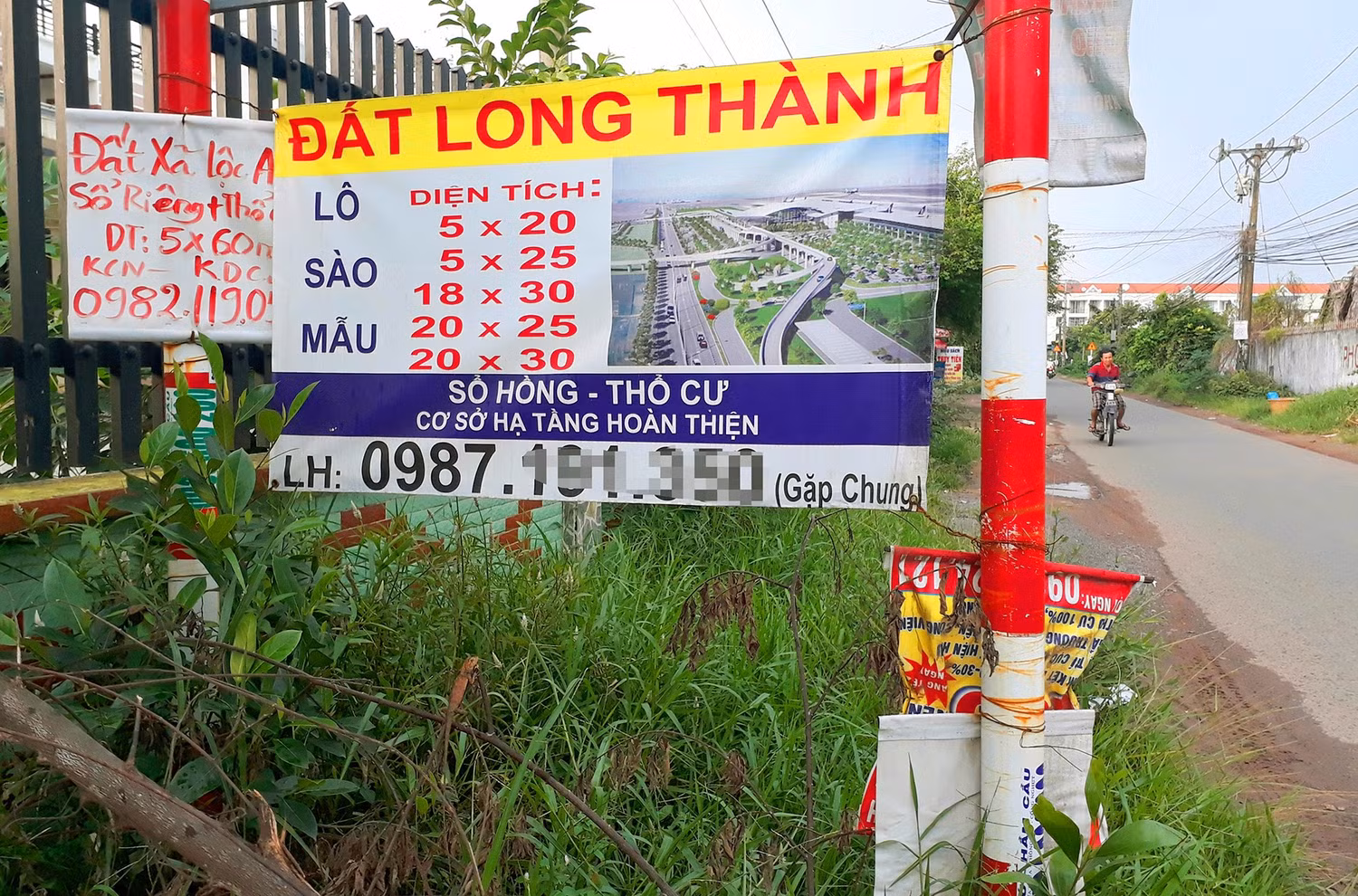 Đất xung quanh dự án sân bay Long Thành đang có dấu hiệu bị đầu cơ (Ảnh: Báo điện tử zing)