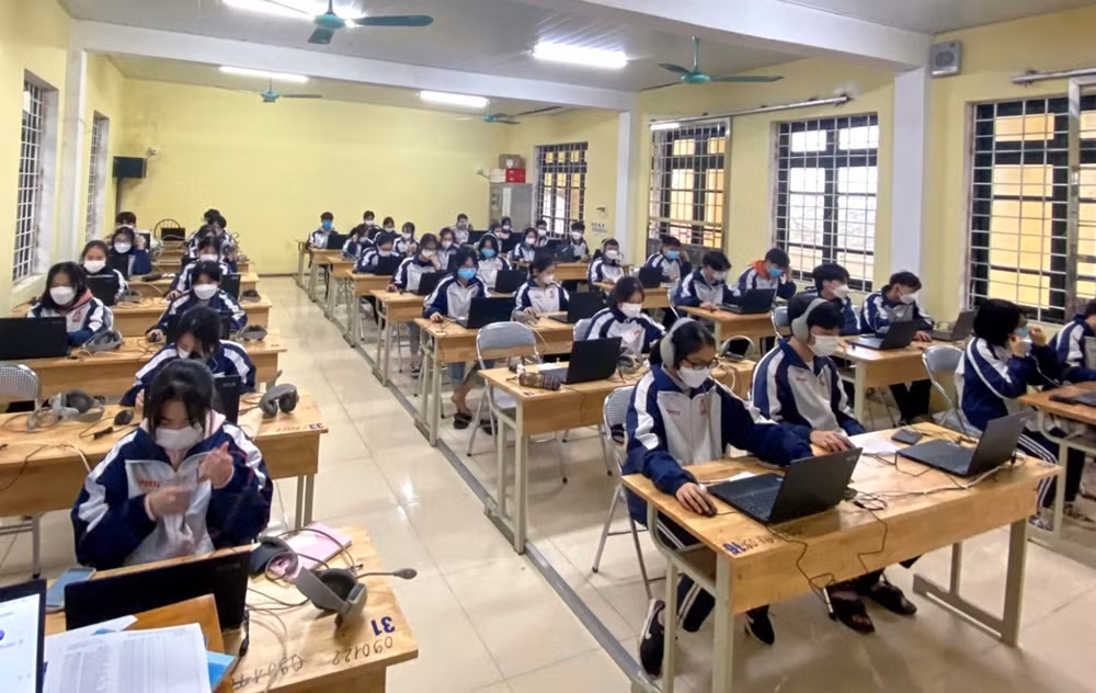 Học sinh tham gia khảo sát, đánh giá năng lực tiếng Anh năm học 2021-2022. (Ảnh: Sở Giáo dục và Đào tạo tỉnh Bắc Giang). Học sinh tham gia khảo sát, đánh giá năng lực tiếng Anh năm học 2021-2022. (Ảnh: Sở Giáo dục và Đào tạo tỉnh Bắc Giang).