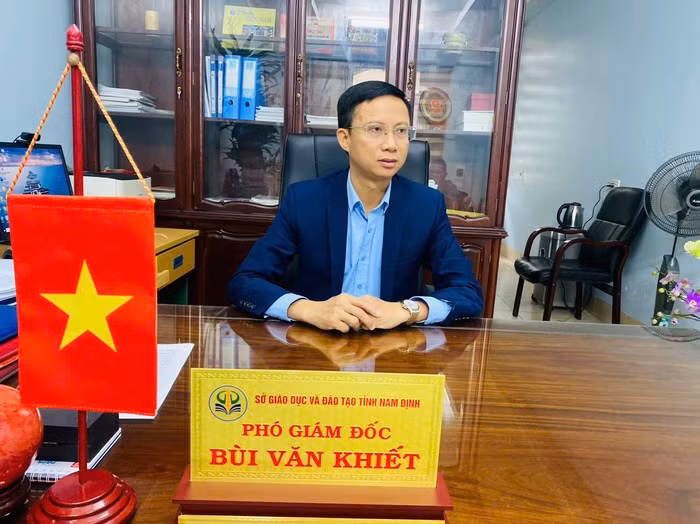 Ông Bùi Văn Khiết - Phó Giám đốc Sở Giáo dục và Đào tạo tỉnh Nam Định. Ảnh: NVCC.