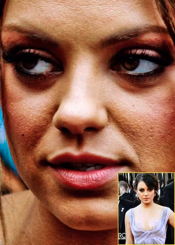 Từ góc nhìn cận, mấy ai dám khen Mila Kunis là 'mỹ nhân"? (Ảnh: Xz) Xem thêm: Điểm danh những chiếc cằm mới của Sao Việt / Bộ sưu tập váy xinh chào hè 2012. Từ góc nhìn cận, mấy ai dám khen Mila Kunis là 'mỹ nhân"? (Ảnh: Xz) Xem thêm: Điểm danh những chiếc cằm mới của Sao Việt / Bộ sưu tập váy xinh chào hè 2012.