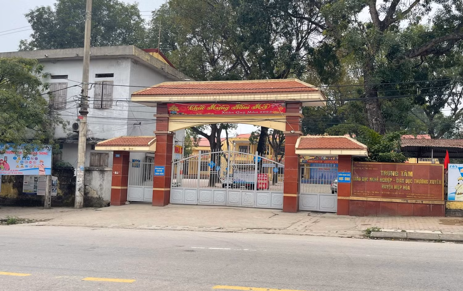 Trung tâm Giáo dục nghề nghiệp - Giáo dục thường xuyên huyện Hiệp Hòa. Ảnh: Trung Dũng