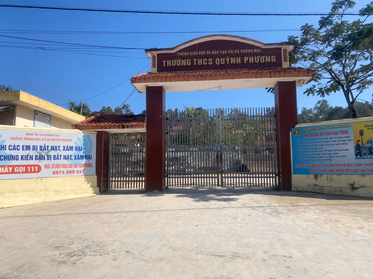 Trường Trung học cơ sở Quỳnh Phương, Hoàng Mai (Nghệ An). Ảnh: NTCC