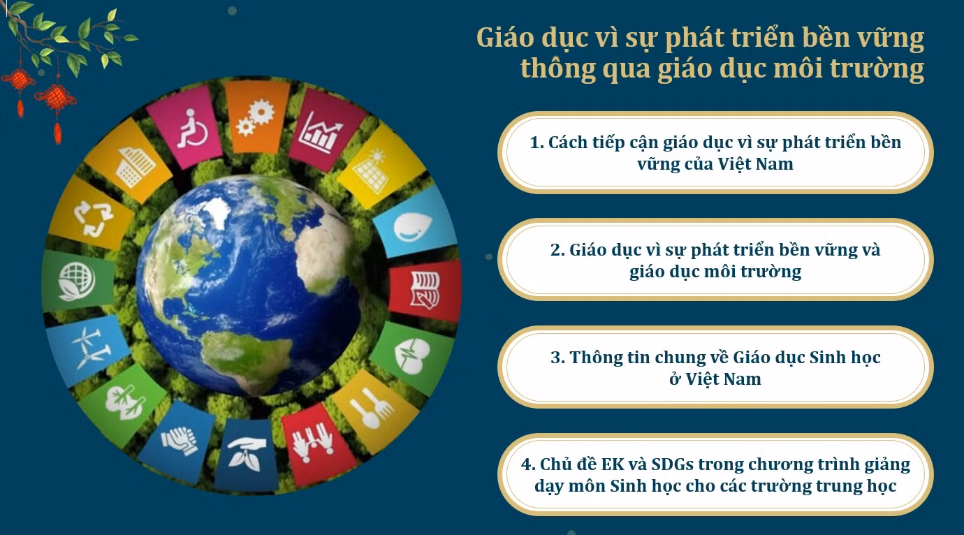 Giáo dục vì sự phát triển bền vững thông qua giáo dục môi trường. Giáo dục vì sự phát triển bền vững thông qua giáo dục môi trường.