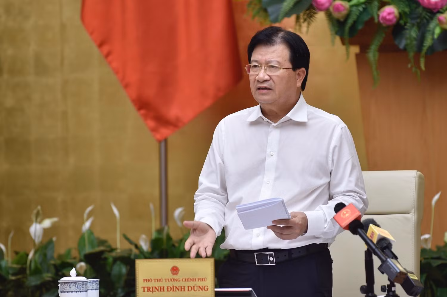 Phó Thủ tướng Trịnh Đình Dũng chủ trì Hội nghị. Ảnh: VGP