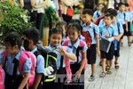 Học sinh trong ngày tựu trường. (Ảnh minh hoạ: TTXVN)
