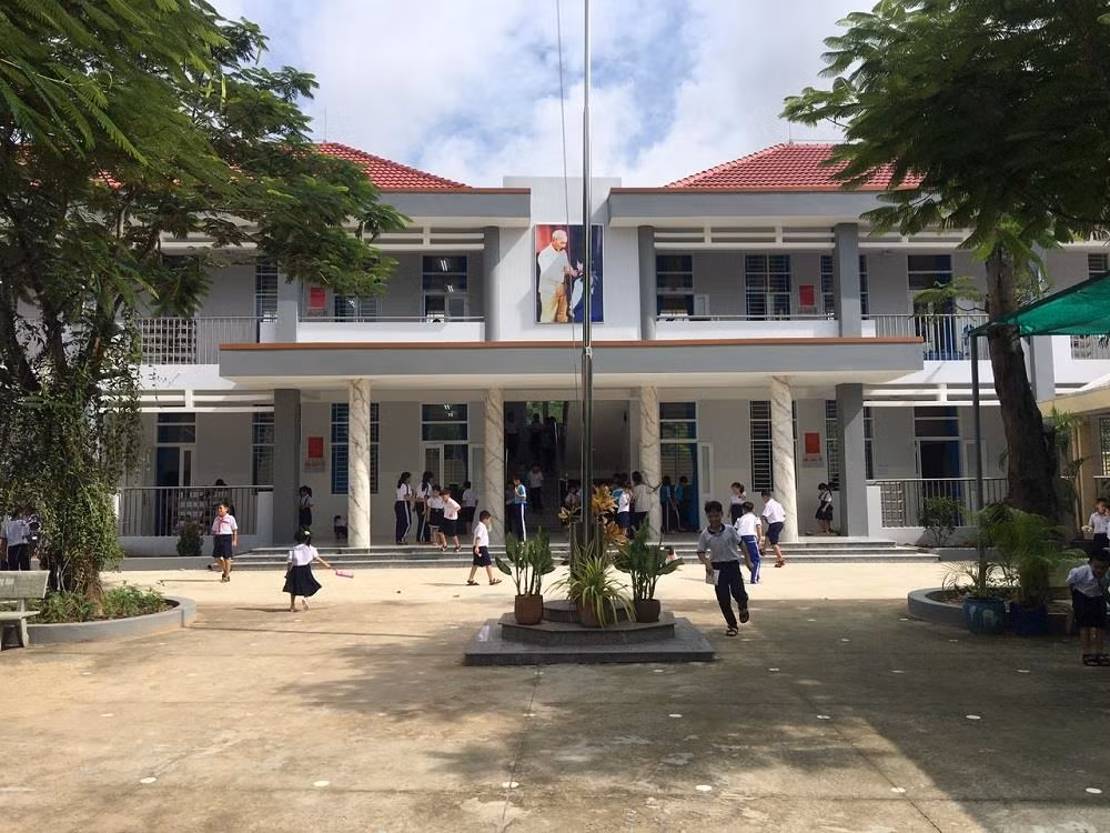 Từ năm học này các bạn nhỏ trường Lê Thị Hồng Gấm đã có cơ sở vật chất mới khang trang