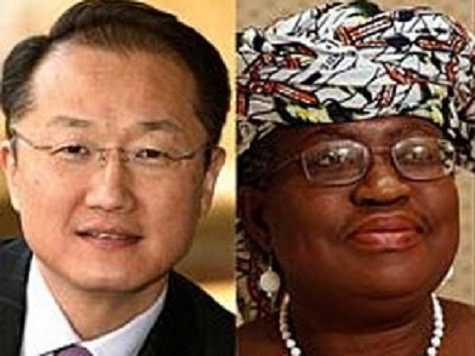 Cuộc đua tranh giành ghế chủ tịch WB hiện nay là 2 ứng cử viên Kim Jong Jim đến từ Mỹ và Bộ trưởng Tài chính Nigeria Ngozi Okonjo-Iweala. (Nguồn: Internet) Cuộc đua tranh giành ghế chủ tịch WB hiện nay là 2 ứng cử viên Kim Jong Jim đến từ Mỹ và Bộ trưởng Tài chính Nigeria Ngozi Okonjo-Iweala. (Nguồn: Internet)