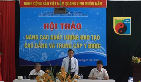 Hội thảo "Nâng cao chất lượng đào tạo Cao đẳng và Trung cấp Y, Dược" (Ảnh: Thùy Linh)