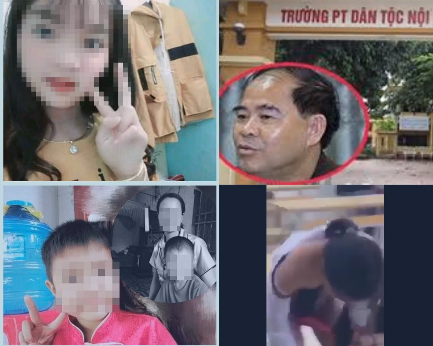 Những vụ án đau lòng đối với trẻ em gây bức xúc xã hội thời gian qua. Ảnh tổng hợp từ: Tiền phong, Lao động, Công an nhân dân.