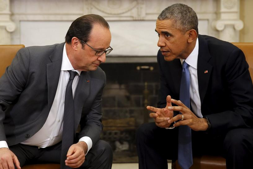 Tổng thống Mỹ Barack Obama và người đồng cấp Pháp Francis Hollande Tổng thống Mỹ Barack Obama và người đồng cấp Pháp Francis Hollande