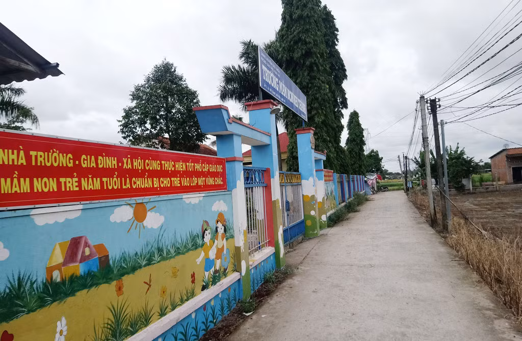 Trường Mần non Nhị Thành. (Ảnh: Báo Long An) Trường Mần non Nhị Thành. (Ảnh: Báo Long An)