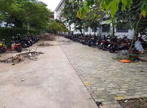 Cải tạo phần sân, nền phía sau, phía trước Trường Bình Hưng Hòa hết gần 142 triệu đồng (ảnh: P.L)