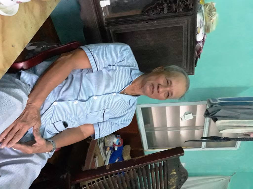 Ông Trần Bá Đĩnh, người đứng ra tố cáo ông Trần Trọng Vượng là chủ mưu lừa gạt anh em họ hàng (Ảnh: CH)