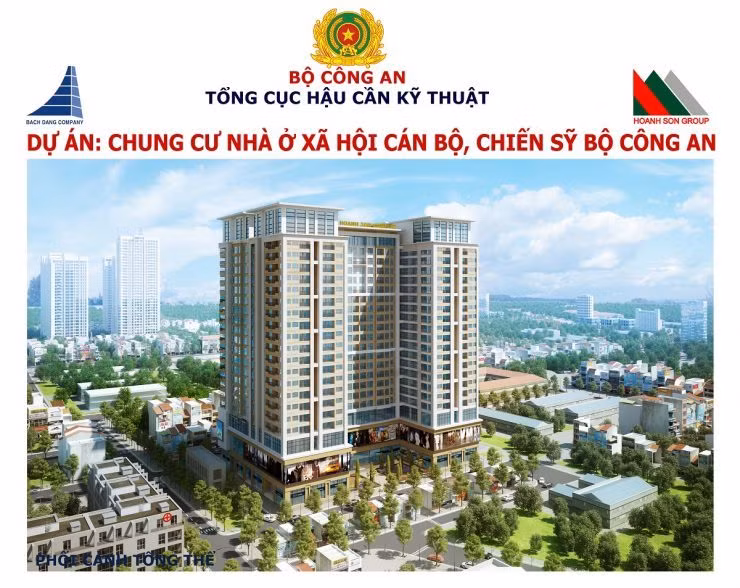Phối cảnh tổng thể dự án nhà ở xã hội cho cán bộ chiến sĩ Bộ Công An (Ảnh: công ty Hoành Sơn) Phối cảnh tổng thể dự án nhà ở xã hội cho cán bộ chiến sĩ Bộ Công An (Ảnh: công ty Hoành Sơn)