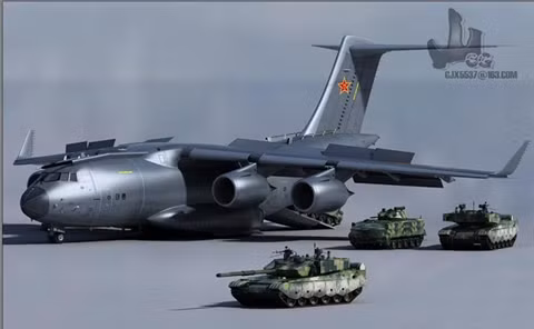 Đồ họa của Y-20 được cư dân mạng phác thảo. Đồ họa của Y-20 được cư dân mạng phác thảo.
