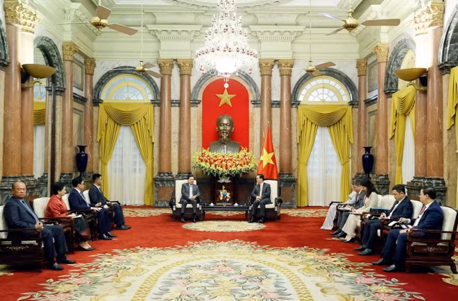 Toàn cảnh buổi tiếp. (Ảnh: Thống Nhất/TTXVN)